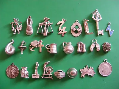 I) Vintage Sterling Silver Charms Charm 18th Key Jersey Toby Jug Boat 74 Shoe • £9.99