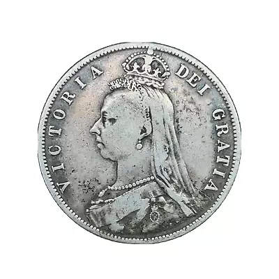 Great Britain 1888 Silver JUBILEE Head  1/2 HALF CROWN  Queen VICTORIA  KM#764 • $69.95