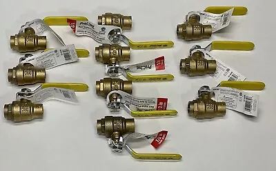 Ball Valve 1/2  Brass Sweat Full Port Packing Gland ProLine 7690 10 Pack • $65