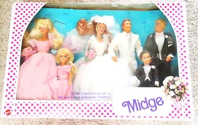 Wedding Party Midge Gift Set 1990 - Midge Alan Barbie Ken Kelly Todd- NRFB • $95