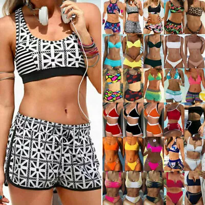 $13.99 • Buy Women's Sporty Tankini Set Boy Shorts Swimwear Swimsuit Summer Bikini Beachwear