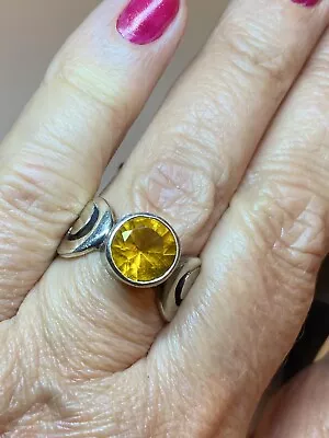 Vintage Citrine Sterling Silver Ring • $80.75