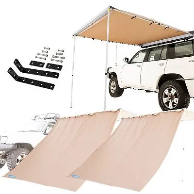 Adventure Kings Awning 2x3m + Mounting Brackets Pair + 2x Awning Side Wall 4WD • $238.85