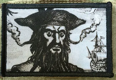 Blackbeard The Pirate Morale Patch Tactical Military USA Hook Badge Army Flag • $8.49