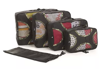 $10 • Buy Travel And Storage Packing Cubes Bags Black With Camouflage Piping