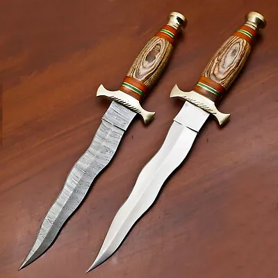 Rody Stan LOT OF 2 CUSTOM MADE HAND FORGED DAMASCUS/D2 KRIS BLADE 14.5  DAGGER • $11.50