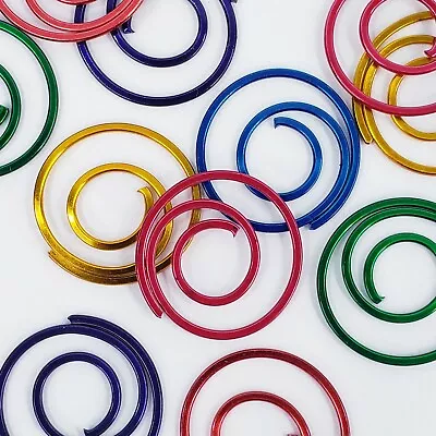 12 Metallic Spiral Clips 6 Clrs Spirals Paper Art Scrapbooking Cardmaking Crafts • $2.25