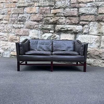 Danish Sofa In Leather For Grant Møbler Mid Century Lounge Couch 1960s • $1690