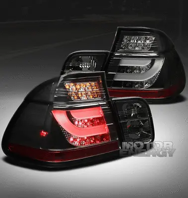 99 00 01 Bmw E46 3-series Sedan 4dr Led Brake Tail Light Smoke +strip Left+right • $202.95