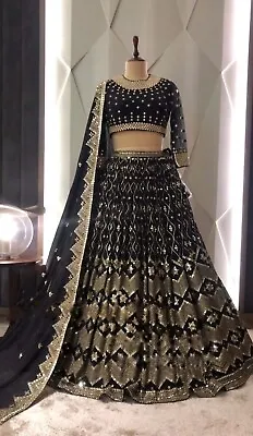 Designer Lehenga Choli Indian Bollywood Wedding Party Pakistani Wear Readymade • $56.94
