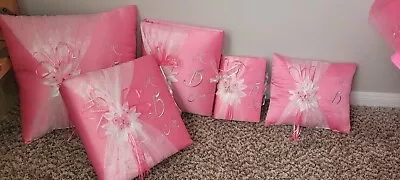 5PC Quinceanera Mis Quince 15 Anos Set Kneeling Pillow Guest Book Photo Album • $154.85