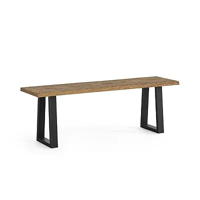 Wooden Bench Metal Legs Dining Bench Table Bench Wooden Bench 140cm Bench • £219