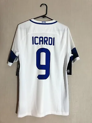 Icardi #9 Inter Milan 2016/17 Away Medium Football Shirt Jersey Nike BNWT • £68.50