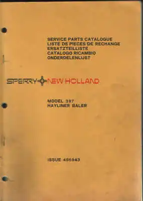 £14.99 • Buy New Holland Baler 387 Hayliner Parts Manual