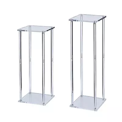 Acrylic Vase Wedding Centerpieces Column Flower Stand Tall Flower Vases For • £17.93