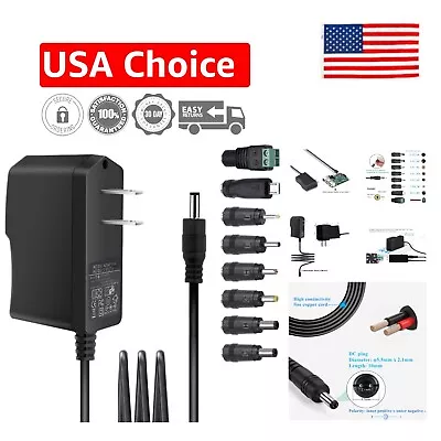 Universal AC Adapter 6V 2A Power Supply - 8 DC Plug Tips - For Digital Blood ... • $12.99