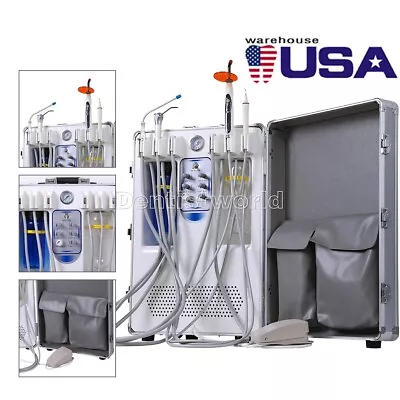 Dental Portable Delivery Unit Mobile Treatment Air Compressor + Syringe Suction • $1055.12