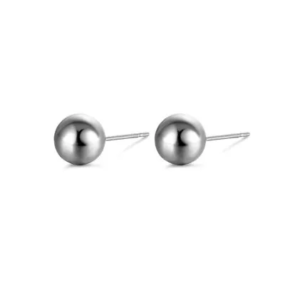 8mm Stainless Steel Bead Stud Earrings • $9.95