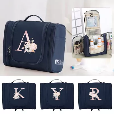 £10.93 • Buy Flower Letters Travel Toiletry Kits Women Hanging Cosmetic Bag Wash Makeup Bags