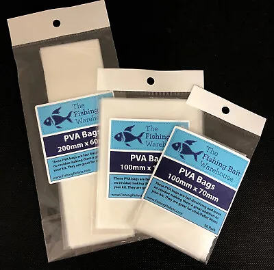 £1.99 • Buy PVA Bags For Carp Fishing | Fast Dissolving, Non Residue Tackle | 3 Sizes, UK 