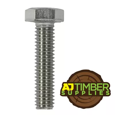 £2.29 • Buy Stainless Steel Set Screws Bolts Hex Head Fully Threaded M6, M8, M10, M12