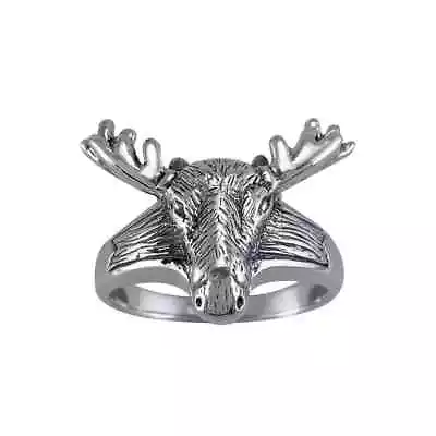 Moose Head 925 Sterling Silver Ring By Peter Stone Jewelry • $69.97