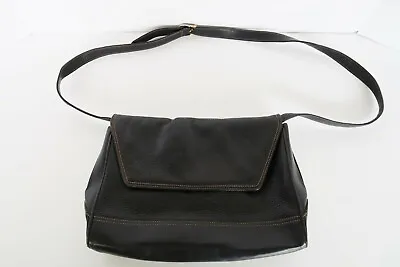 Vintage Lanvin Paris Purse Black Pebbled Leather Shoulder Bag • $99.99