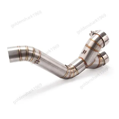 For BMW S1000RR 2010-2014 S1000R 2010-2016 61mm Mid Exhaust Pipe Stainless Steel • $122.09