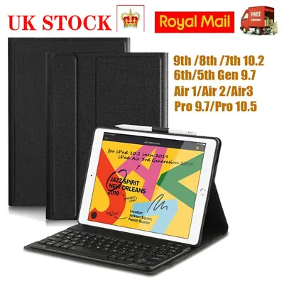 £22.70 • Buy UK Smart Case With Wireless Bluetooth Keyboard For IPad 7th 8th 9th Generation