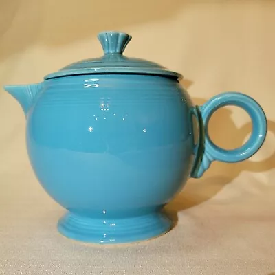 Vintage Fiestaware Large Teapot Server W/ Lid Fiesta Turquoise Pot 1936 To 1946  • $149.95