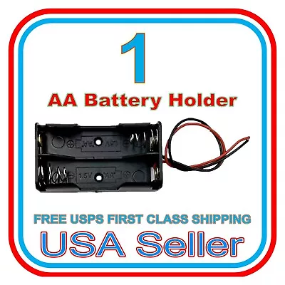 AA Battery Holder Case Box With Wire Leads For 2X AA Batteries 3V • $3.49