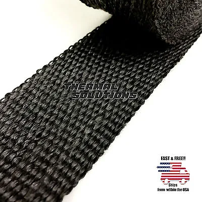 5ft/60 L 2 W Exhaust Header Turbo Manifold Pipe Black Heat Shield Wrap Tape • $9.99