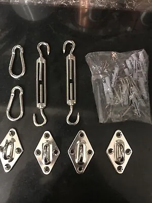 Sun Sail Shade Canopy Stainless Steel Fixing Fittings Hardware Accessory Kit UK • £5
