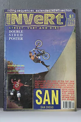 Old School Bmx Invert Bmx Magazine February 1990 Volume 1 Issue 7 • $6.22