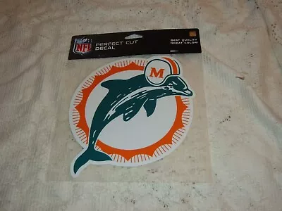 Miami Dolphins Retro  Logo Decal Die Cut Logo 8 Inch For Window Car Or Home New • $18.95
