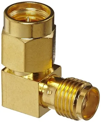 £2.89 • Buy SMA Right Angle Gold 90 Degree Female Socket To Male Plug Coupler Elbow  Adaptor