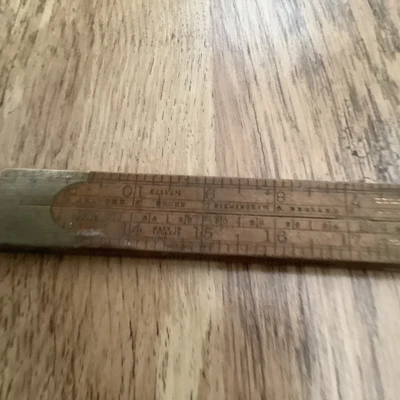 $20.04 • Buy VINTAGE J RABONE No 1179 FOLDING BOXWOOD RULE Rare
