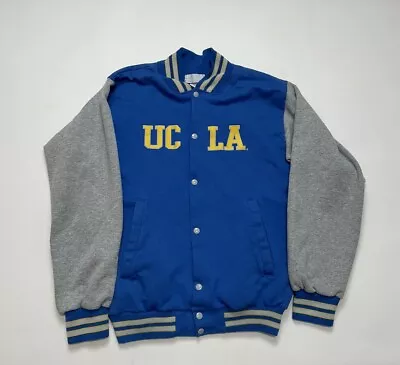 Vintage UCLA Letterman Jacket Blue Yellow Youth Size YL 14-16 Varsity Bomber USA • $60