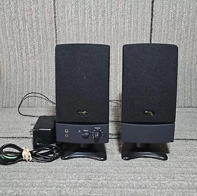 Cyber Acoustics COMPUTER SPEAKER SYSTEM BLACK CA-2100 With Power Adapter Tested • $7.99