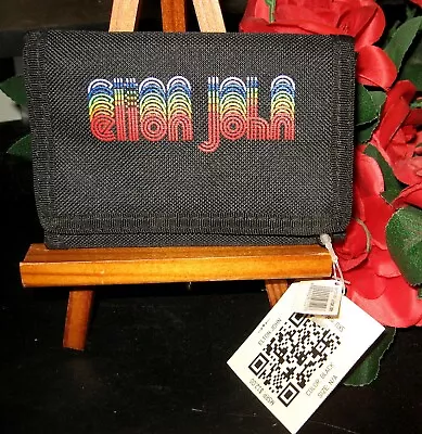 Elton John Men's Casual Tri-Fold Velro Nylon Wallet • $11.99