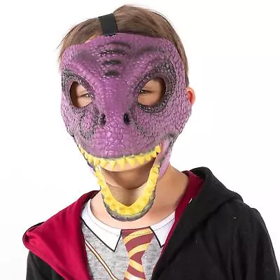 Dinosaur Mask With Moving Jaw Funny Latex Dragon Mask For Mardi Gras Fancy Dress • £14.50