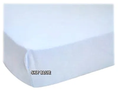 Cot Bed Fitted Sheet 100% Premium Cotton Jersey Toddler Bed Size 70x140cm • £6.99