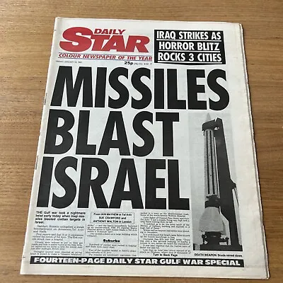 Daily Star Newspaper 18th January 1991 Gulf War Iraq Kuwait • £8.99