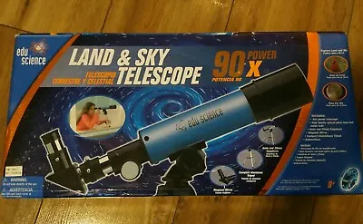 £18.90 • Buy Edu-Science Land And Sky Telescope 90X Power With Table-Top Tripod