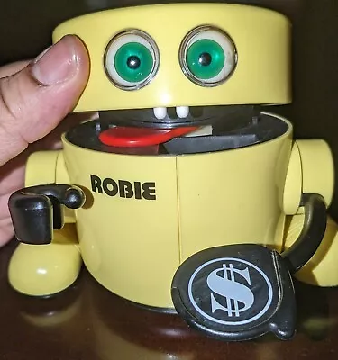 Radio Shack 1980's Robie Robotic Banker Robot Bank *WORKING* • $26