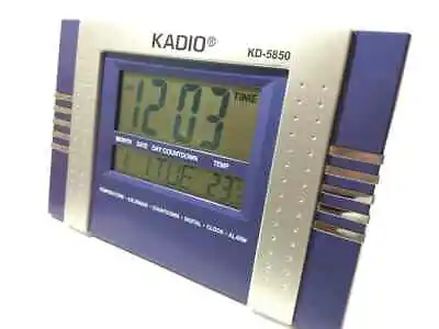 Brand New Kadio Kd-5850 Digital Wall And Table Clock With Day Date Temperature • £12.90