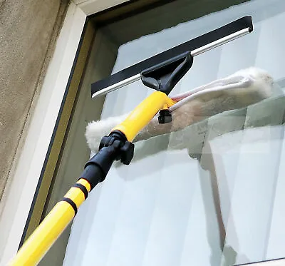£14.99 • Buy 3.5M Telescopic Window Cleaner Glass Squeegee Extend Brush Wash Pole Cleaning UK