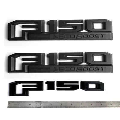 3x OEM Black F150 Ecoboost Emblems 3D Fender For F-150 Tailgate Badges W1 • $45.05