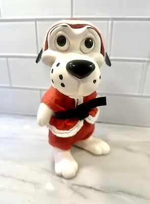 Vintage RDF Deputy Dog Piggy Bank Coin Savings Christmas Santa Dog 9  Tall 1968 • $26.99