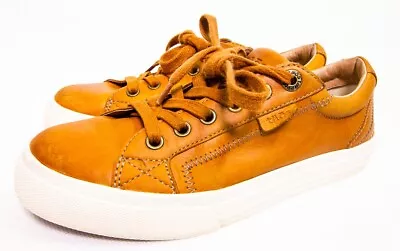 Taos Women's Size 6.5 Plim Soul Lux Leather Lace Up Sneakers In Caramel • $32.99